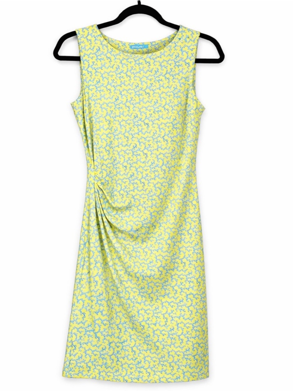 J McLaughlin Catalina cloth midi Dress S sleeveless ruched resort wear beach